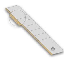 LUTZ Wellenschliffklinge TiN 18mm, Pack a 10 Stück