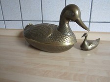 2 Stück Messing Ente   die große aus zwei Halbschalen   Aufbewahrung