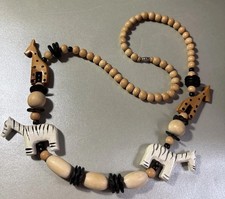 holz schmuck damen - Modeschmuck Kette Holzperlen u. Elementen Tiere