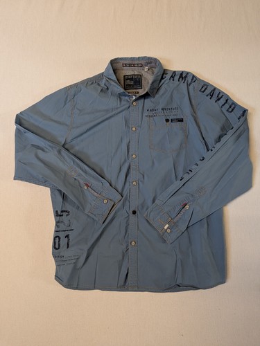 Camp david herren hemd blau - herren,