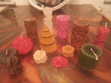 Konvolut 12 alte Kerzen