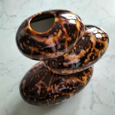 Vase Deko Dekovase Tischvase Leopard Tiger Optik Dekoration 18x19 cm