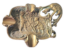 Vintage  dekorative Messing-Bronze Aschenbecher 60er-70er Kind Drache 665 gramm 