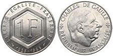 Frankreich - France 1 Franc 1988 - Charles de Gaulle 1958-1988 - KM# 963