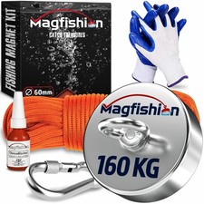 Wukong Magnetfischen Set, 130Kg (286Lb) Starke Zugkraft, Magnet Fischen Mit Seil