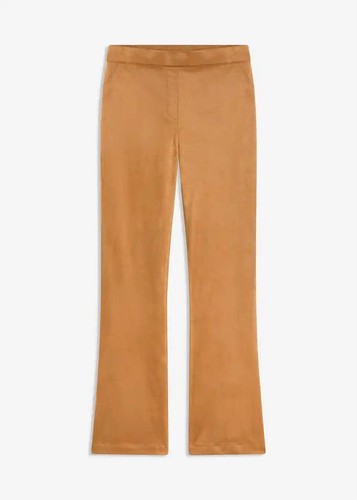 Velourslederimitat flared hose - velourslederimitat,