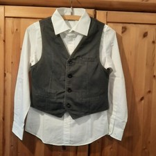 Jungen Weste festlich 146 152 C&A  Grau Weste zum Hemd Oberhemd 
