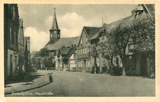 AK Freiburg / Elbe ca. 1930 (?) Hauptstraße mit Motorrad / Stade Brokdorf