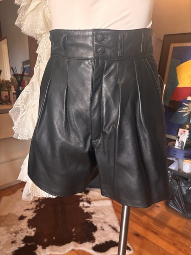 Ledershorts high waist - high,