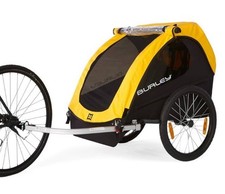 Burley Bee Fahrrad-Kinder-Anhänger 2 sitzer + Rücklicht gelb schwarz