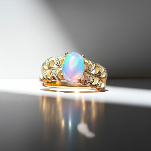 Natürlicher weißer opal - natürlicher,