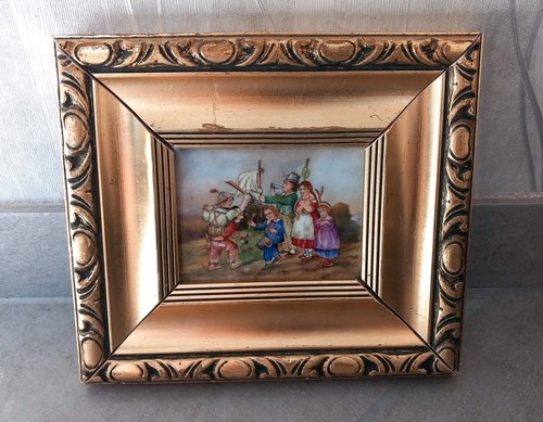 Altes limoges emaille gemälde - altes,
