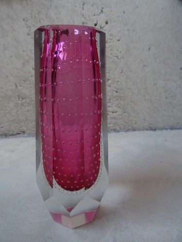 Murano vase sommerso bubbles - vase,