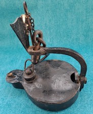 Grubenlampe Alte Bergbau Lampe Öllampe Öl Frosch Bergmann Antik Froschlampe