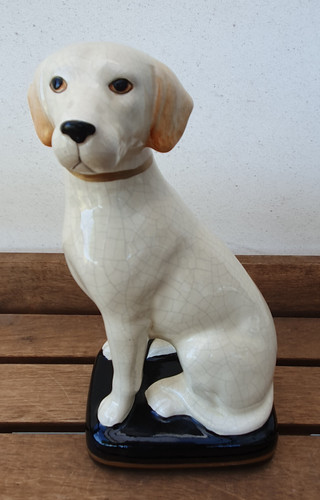 Figur hund keramik england - figur,