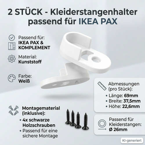 Kleiderstangenhalter passend - 2,
