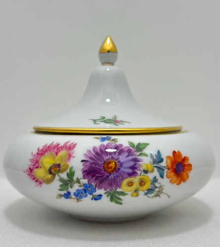 Meissen deckeldose blumen - meissen,