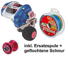 Multirolle WFT B-SEA GIANT Meeresangeln Trolling mit Ersatzspule + 350m Schnur
