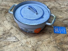 Elite /Spielgut kleiner Kochtopf mit Deckel Puppengeschirr Emailliert Ø ca 10 cm