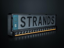 LED Fernscheinwerfer / Zusatzscheinwerfer Strands 809455 mit Kennzeichenträger