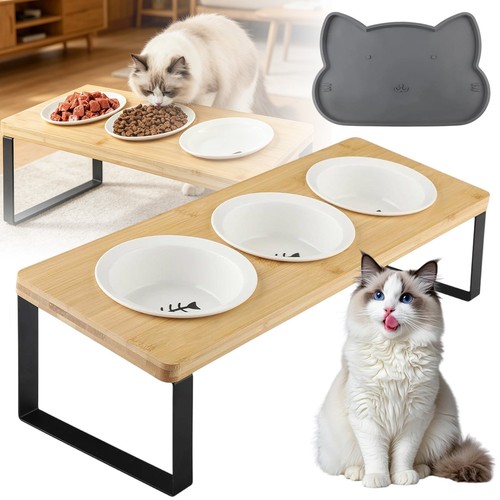 3er katzennapf erhöht - katzennapf,