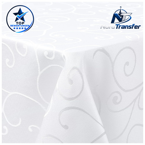 Tischdecke abwaschbar jacquard - tischdecke,