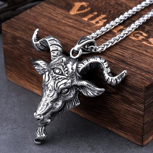 Baphomet widderkopf halskette - widderkopf,