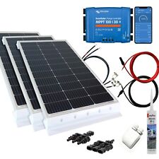 Wohnmobil Solaranlage Komplettset 390Watt 12V Victron MPPT 100/30 Bluetooth weiß