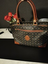 Damen Handtasche Marke Pollini Schwarzbraun Braunes Leder Henkeltasche Klein