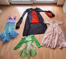 4 x Kleid Kostüm Prinzessin, Elfe, Fasching ca. 4-7 Jahre Mädchen 