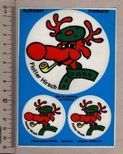 Aufkleber/Sticker Flotter Hirsch 80er