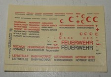 DC56 RMM Merlau Decals Feuerwehr, Notarzt, Halbmond, Ambulance, etc. 1:87