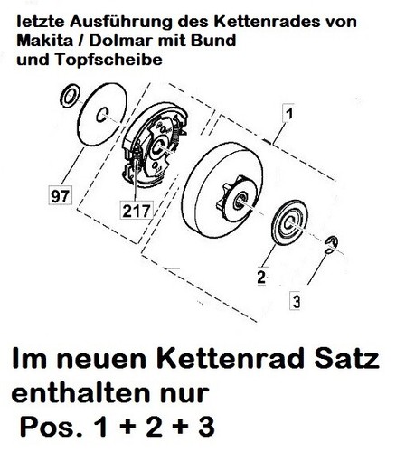 Kettenrad dolmar 35 3400 - 32,