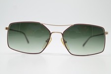 Vintage Sonnenbrille Leonhard De Neffe SWITZERLAND 406 Gold Weinrot Eckig 
