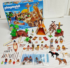 Playmobil 3250 Western Indianerdorf (2002) Rar Selten Vollständig + viel Zubehör