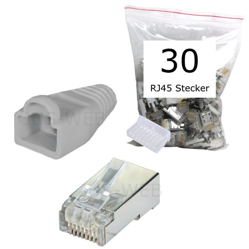 30x cat6 rj45 stecker - 30x,
