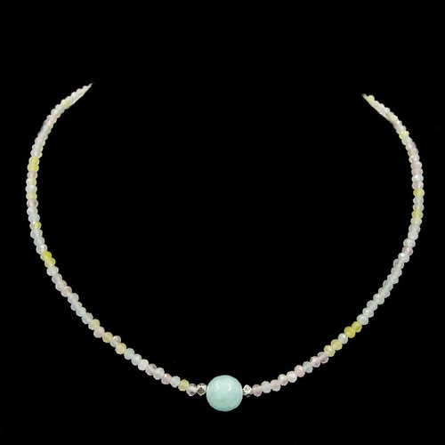Morganit halskette larimar - morganit, +