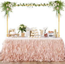 Fiita über dem Tisch Rutenständer mit Klemmen verstellbar 47"-98" Länge Gold Metall 