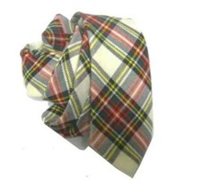 Krawatte Geprüft Weiß Wolle