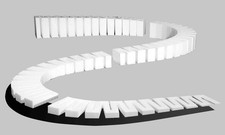 Woodland WST1411 - 4% Auffahrtrampe flexibel 4-teilig - Spur N - NEU