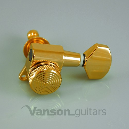 Gold vanson locking tuner - 3+3,