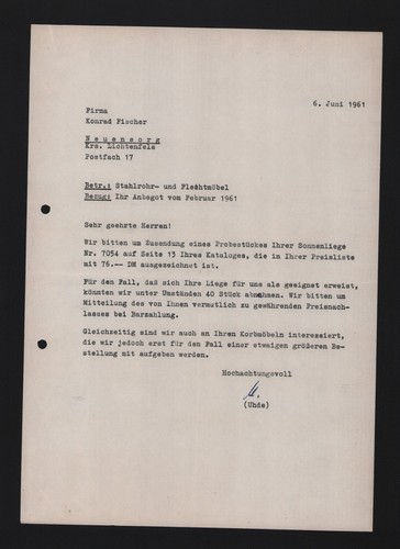 Neuensorg brief 1961 konrad - brief,