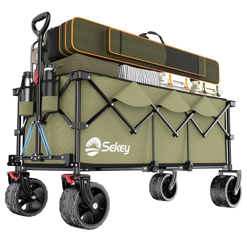 300l faltbarer bollerwagen mit - 300l,