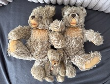 Steiff Teddy Brumm Familie mit Knopf Aus Den 1950ern Top Zustand Siehe Bilder