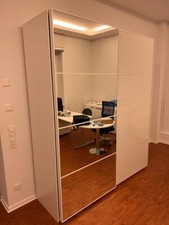 IKEA PAX Wandschrank weiß mit verspiegelten Schwebetüren - Zustand: wie neu