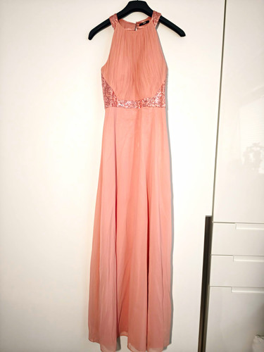 Damen abendkleid lang rosa - abendkleid,
