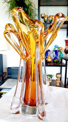 Große schwere glas vase - große,