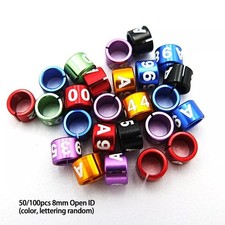 50/100x Taubenring Aluminium