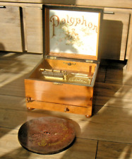 TOP Polyphon mit 20 Platten 20,7cm Spieluhr Kalliope music box 20 discs 8 1/4"