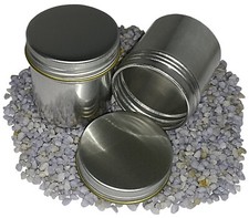 50 Blechdosen Aluminium Aludosen Aluminiumdosen 50ml mit Schraubdeckel blank